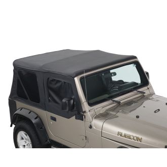 OVS Replacement Soft Top With Upper Doors - Black Diamond - TJ